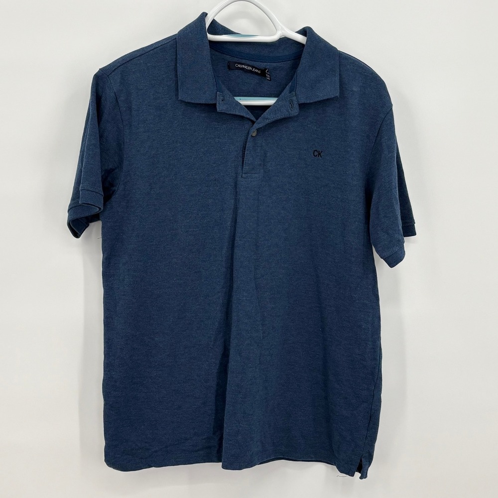 Calvin‎ Klein Jeans Kids XL 18/20 Blue Short Sleeve Polo Shirt